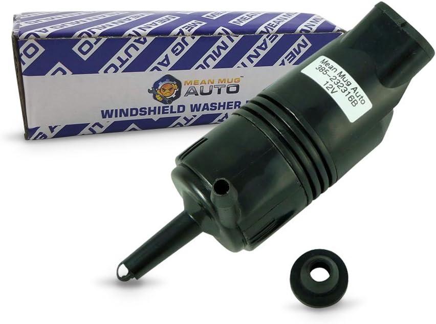 385-232316B Windshield Washer Pump (Rear) w/Grommet - Compatible with Chevrolet (Chevy), Buick, GMC, Cadillac, Pontiac - Replaces OEM #: 89001126, 22127573, 22087136, 22054177