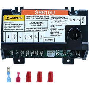 S8610U Furnace Control Board Module Compatible with Honeywell S8610U3009 S8610U1003 intermittent pilot ignition control Universal Ignition Module(BLACK)