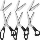 3 Sizes Pinking Shears Set 3 mm, 5 mm, 7 mm Zigzag Scissors, Handheld Serrated Edge Scissors or Crafting, Paper Cutting, Leather Materia