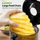 ECOSELF 3-in-1 Cold Press Juicer with 3 Filters (For Juice/Sorbet/Nut Milk), With 6.0" Extra-Large Mouth Feed Chute for Vegetables & Fruits, Juicer Machines Large Capacity & Easy to Clean, With Brush