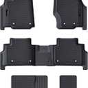 Auxko All Weather Floor Mats Fit for Jeep Grand Cherokee L 7 Seat(2nd Row Bench Seat) 2021-2025 2026 TPE Rubber Liners Accessories All Season Guard Odorless 3 Row Black
