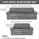 HunnmingRe Sofa Covers for 3 Cushion Couch Stretch Sofa and Loveseat Covers Set 2 Cushion Couch Cover Set Seat Slipcovers Furniture Protector for Living Room(5 Seats,Light Grey)