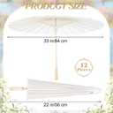Aodaer 12 Pcs Wedding Umbrellas 33 Inch White Paper Parasol