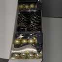 100 Pcs Christmas Ball Ornaments Set, Black and Gold Xmas Tree Decoration, Shatterproof Decorative Hanging Balls with Loop for Christmas Party Holiday Wreath Garland Home Decor