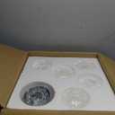 GoYeel Modern Chandelier Close to Ceiling Light Fixture 3 Light Contemporary Mid Century Glass Chandelier 18.5" with 13 Clear Swirled Globe Foyer Bedroom Living Room