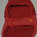 FOFOS Dog Winter Coat, Plush Dog Jacket with Leash Hole, Adjustable Warm Pet Snow Vest for Small Medium Dogs, Red, XS