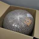 REDEARTH Round Pouf Foot Stool Bean Bag Ottoman - Hand Knitted Boho Pouffe - Home Decor Poof - Stuffed Foot Rest for Living Room - Nursery - Bedroom - Patio (19.5"x19.5"x14") - Taupe