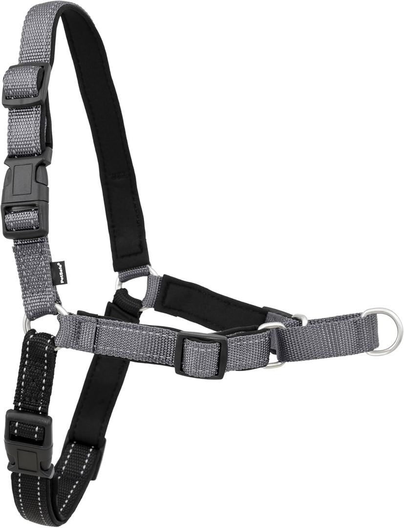 PetSafe Easy Walk Deluxe Dog Harness, No Pull Dog Harness Perfect for Leash & Harness Training Stops Pets from Pulling and Choking on Walks Small, Steel