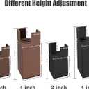 Sephyroth Adjustable Bed Risers Furniture Risers 4Pack with Screw Clamp.Table Desk Chair Risers.Bed Risers 4Inch Fit Furniture's Square/Round Leg Diameter from 0.8''1.6'' (4Inch Black)