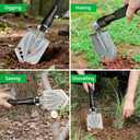 Foldable Camping Shovel - 14.6" High Carbon Steel Portable Multitool Entrenching Tool for Backpacking, Hiking, Survival & Car Emergency - Lightweight & Rustproof (Basic 14.6" E-Tool)