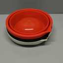 3 PCS Foldable Silicone Liners for Kitchenaid Tilt-Head 5 QT Mixer - Dishwasher-Safe Food-Grade Silicone Bowl Insert - Simple to Use Mixer Accessories for Effortless Baking Prep (Black+Off-White+Red)