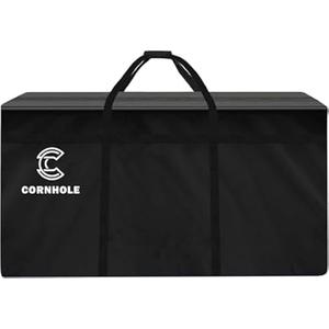 TOSEERY Cornhole Carrying Case, Tailgate Size Cornhole Board Carrying Case for Travel, Cornhole Carrying Bag Fits 3’x2’ Board, Easy to Carry (Black)