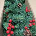 Joiedomi 9 FT Artificial Christmas Garland Prelit with 50 Count Warm White String Lights, Pine Cones and Red Berries for Christmas Holiday Xmas Season Decorations, Plug in Lighted Pine Garland