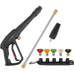 Pressure Washer Spray Gun & Extension Wand & Spray Tips & Turbo Nozzle, Power Washer Spray Gun Kit 3000 psi, Compatible with Some of Greenworks Karcher Homelite Ryobi Sun Joe