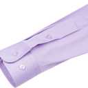 J.VER Men's Dress Shirts Solid Long Sleeve Stretch Wrinkle-Free Formal Shirt Business Casual Button Down Shirts (Purple, L)