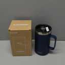 KXIAOCHEN 20oz Insulated Coffee Mug with Lid, Stainless Steel Coffee Cup, Double Wall Vacuum Coffee Tumbler with Handle, Premium Thermal Travel Coffee Mug (Navy Blue) (1 Count (Pack of 1))