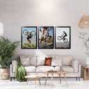 KTKDE 17x19 Poster Frame set of 3, Wall Gallery Picture Frames with Wooden frame for Horizontal or Vertical Wall Mounting