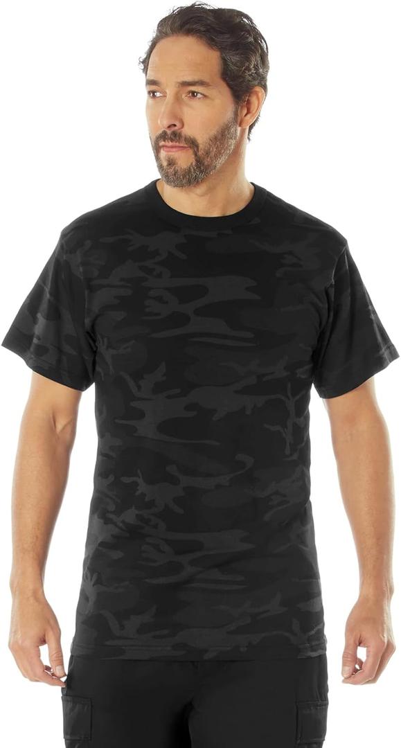 Rothco Midnight Camo T-Shirt  Comfortable Crew Neck Camouflage Tee Shirt (Large)