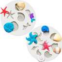 2 Pcs Ocean Polymer Clay Molds for Jewelry Making, Starfish Shell Conch Mermaid Polymer Clay Molds for Earrings Decoration