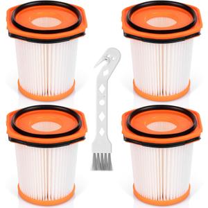 4 Pack WS642AE Fabric Filters Replacement for Shark Wandvac Self-Empty System WS642AE Ultra-Lightweight Powerful Cordless Stick Vacuum