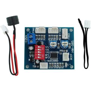 DC 12V 5A PWM 4 Wires PC CPU Fan Thermostat Automatic Temperature Control Speed Controller Board Speed Controller Temperature Probe Buzzer Compatible with Ar-duino Heat Sink HW-585