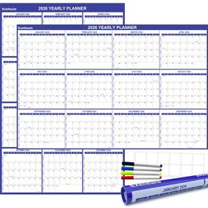 2026 Wall Calendar 32 x 48" with Week Number, 12 Months from January to December, Dry Erase Large Annual Yearly Planner, Horizontal/Vertical Calendar for Easy Planning, Organizing (indigo)