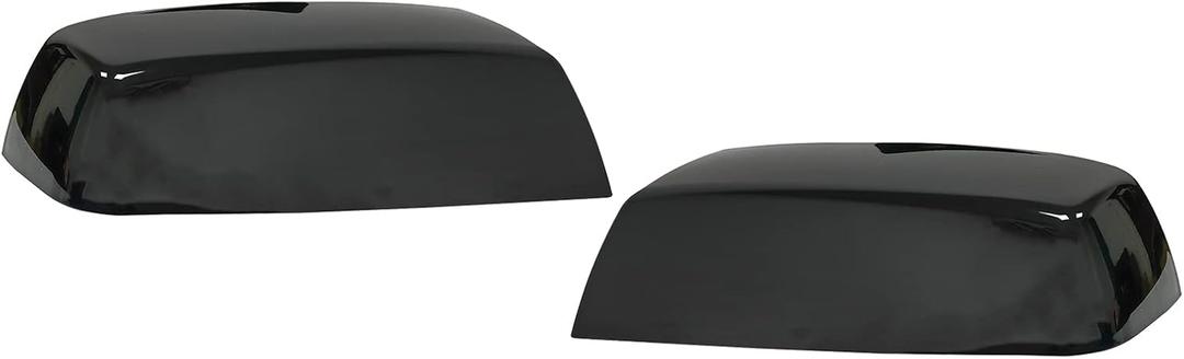 Pair Gloss Black Mirror Caps Cover Compatible with GMC Chevrolet Silverado Sierra 1500 2014-2018/2500 HD 3500 HD 2015-2018 Pick up Replacement for 22919757,22919758.