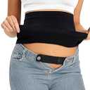 Vahina Belly Bands for Pregnant Women Maternity Belly Band Maternity Jeans Maternity Pants Extender Belly Support Bands for Pregnant Women Jean Extender for Pregnancy (Black M)