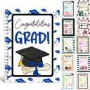Motiskyy 2026 Graduation Gift Card Book 7 x 5 Inch College Survival Gift Card Book Congrats Grad Survival Album Keeper for Graduation Leaving Home Season Reminders Greeting(Blue)