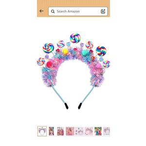 NVENF Candy Headband Costume Accessories Christmas Candy Cane Lollipop Headbands Halloween Holiday Christmas Outfit for Women