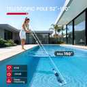 ENHULK PC20 Pro Cordless Pool Vacuum, Upgraded Dual Mode, 22 GPM Powerful Suction, 150" Telescopic Pole, 6 Filter Units, 75 Minutes Runtime, Handheld Pool Cleaner for Above/Inground Pools