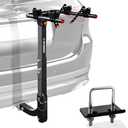 2 Bike Rack Bicycle Carrier Racks Hitch Mount Double Foldable Rack for Cars Truck SUV Fits 2" Hitch Receiver, Including Anti-Rattle Hitch Tightener