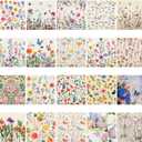 20 Pack Assorted Floral Napkins for Decoupage Wildflower Decorative Paper Napkins for Decoupage, Floral Cocktail Napkin 6.5'' for DIY Wedding Birthday Gift Party Baby Shower, 20 Styles