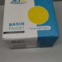 Elegant Bathroom Sink Faucet Single Hole,AUU Waterfall Brushed Nickel Vanity Sink Faucet Solid Brass,Single Handle Basin Tap with Pop Up Drian Deck Plate Supply Line (Brushed Nickel, Short)