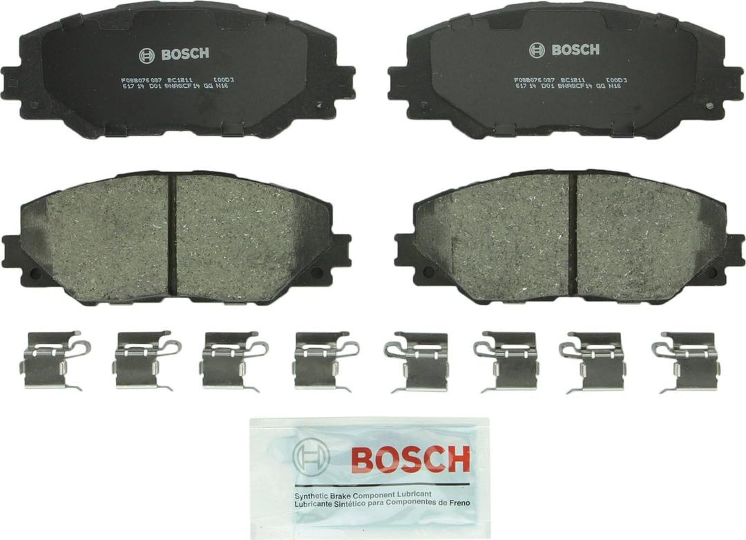BOSCH BC1211 QuietCast Premium Ceramic Disc Brake Pad Set - Compatible with Select Pontiac Vibe; Scion iM, tC; Toyota Corolla iM, Matrix, Mirai, RAV4; FRONT