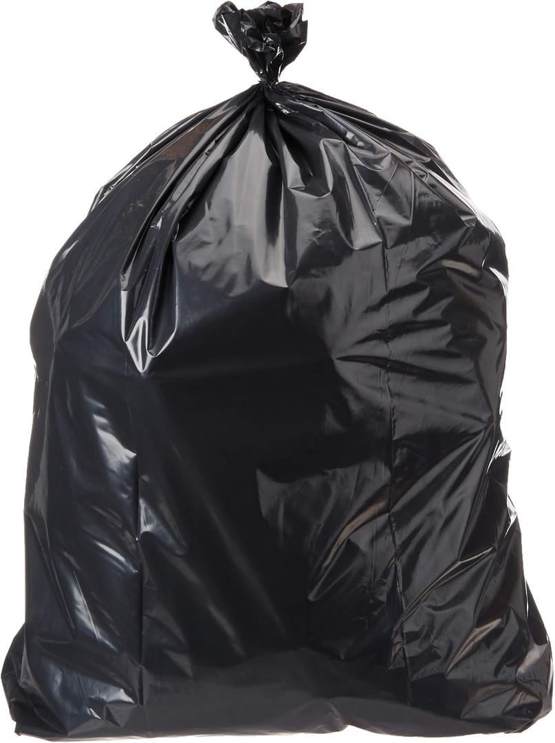 AmazonCommercial Construction Contractor Bag, Puncture Resistant, 42 Gallon, 3 Mil, 50 Count