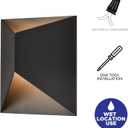 Modern Outdoor Wall Lights, Black LED Exterior Wall Light Fixtures, Dimmable 10W 3000K Up Down Patio Porch Lights Wall Mount Outdoor Sconces for House Yard Hallway