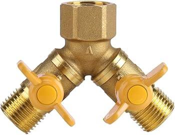 Brass Two Way Natural Gas Pipe Splitter Connector