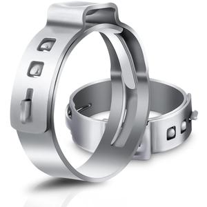 50 PCS 1Inch PEX Cinch Clamps Rings, 304 Stainless Steel PEX Fitting Clamps Pinch Crimp Rings for PEX Tubing Pipe Fitting Connections (Silver-1inch(50PCS)) 2 Pack