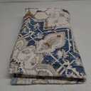 OPPODREAM Soft Neutral Area Rugs 5x7, 5x7 Washable Rug with Non Slip Backing, 5 x 7 Faux Cashmere Low-Pile Carpet, Cream White & Blue & Light Brown