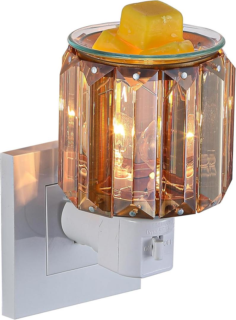 MeplLivs Warmers Pluggable Fragrance Warmer- Decorative Plug-in for Warming Scented Candle (Golden)
