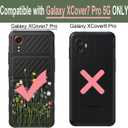 Unov Case Compatible with Galaxy XCover7 Pro 5G Clear with Design Soft TPU Shock Absorption Slim Embossed Pattern Protective Back Cover 6.6 inch (Flower Bouquet)