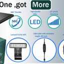 Mini Clip-On Aquarium Light 10W Full Spectrum LED for Nano & Betta Fish Tanks, Timer & 10-Level Dimmer, Freshwater Planted Desk Aquariums 38 Gallons