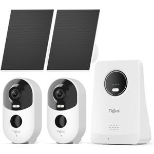 3K 4MP Security Cameras Outdoor Wireless, Solar Powered Cameras for Home Security, No Subscription, Smart Detection, Color Night Vision, 2-Way Talk, 2.4/5GHz WiFi, 32GB Local Storage