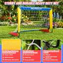 Kids Soccer Goal, Soccer Goals for Backyard Set, 2 Pack of 2x1.5ft Portable Pop Up Soccer Net Set with Ball, Cones, Complete Training Equipment for Youth Ages 3-8