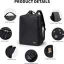 GOLF SUPAGS Stylish Laptop Backpack for Women Airline Approved Perfect for Work College and Travel Multi-Functional Casual Daypack Fits 15.6 Inch Notebook (Black)