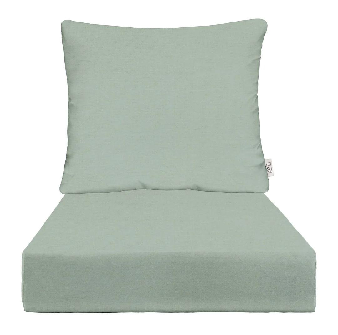 Cast Greens & Blues Deep Seating Pillow Back Chair Cushion Set, 3 Pack