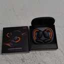 AI Translation Earbuds Real Time 80H Playtime 164 Languages Translator Ear Buds with Glowing Earhook Bluetooth Translating Headphones audifonos traductores ingls espaol for Travel Business Meeting (Black Orange)