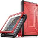 All-New 11 Tablet 11,DJ&RPQ Incompatible iPad TCL Full Body Rugged Hands-Free Viewing Stand Back Cover with Screen Protector-Red