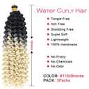 Blonde Crochet Hair for Black Women Gogo Curl Crochet Hair 1b/613 Braiding Hair Curly 14 Inch 3PCS (1B-Blonde)